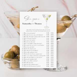 Martini bridal shower Shoe game