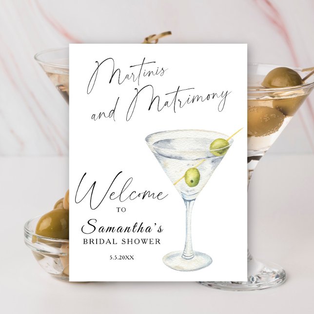 Martini Bridal shower Welcome Poster (Creator Uploaded)