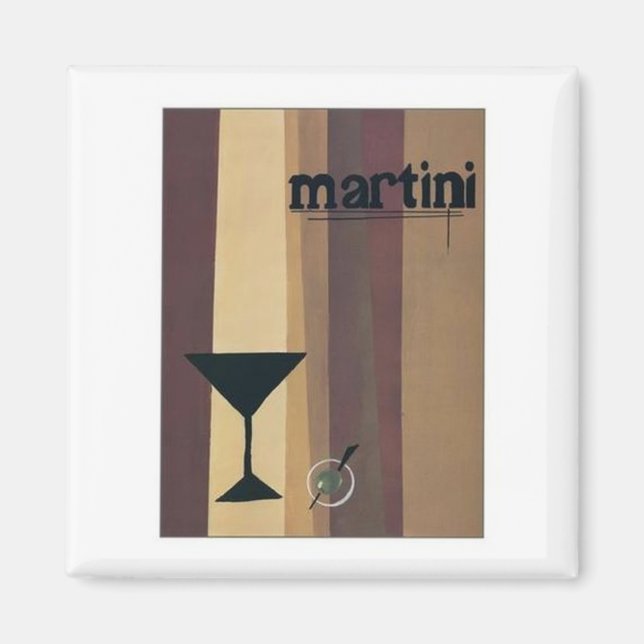 Martini (brown Stripes) Magnet (Front)