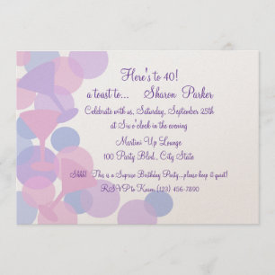 Martini Bubbles Party Invitation