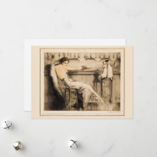 Martini by Louis Icart Holiday Card