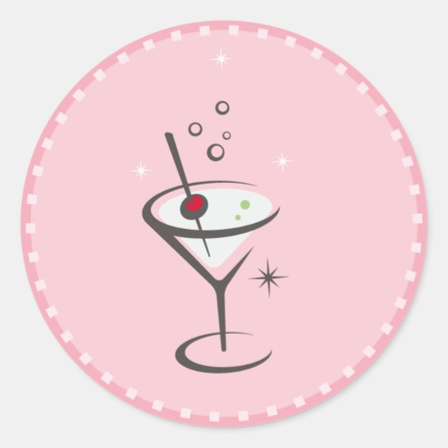 martini classic round sticker (Front)