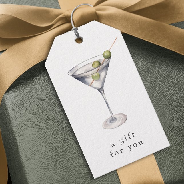 Martini Cocktail Bar Gift or Favour Tag (Creator Uploaded)