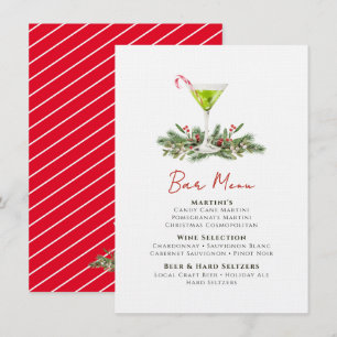 Martini Cocktail Festive Drinks Holiday Bar Menu