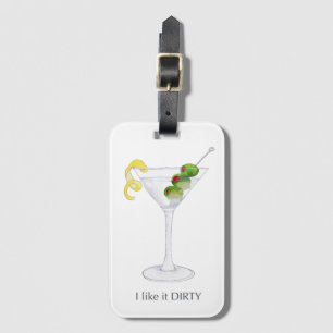 Martini Cocktail Luggage Tag