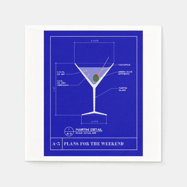 Martini Cocktail Napkins (Front)