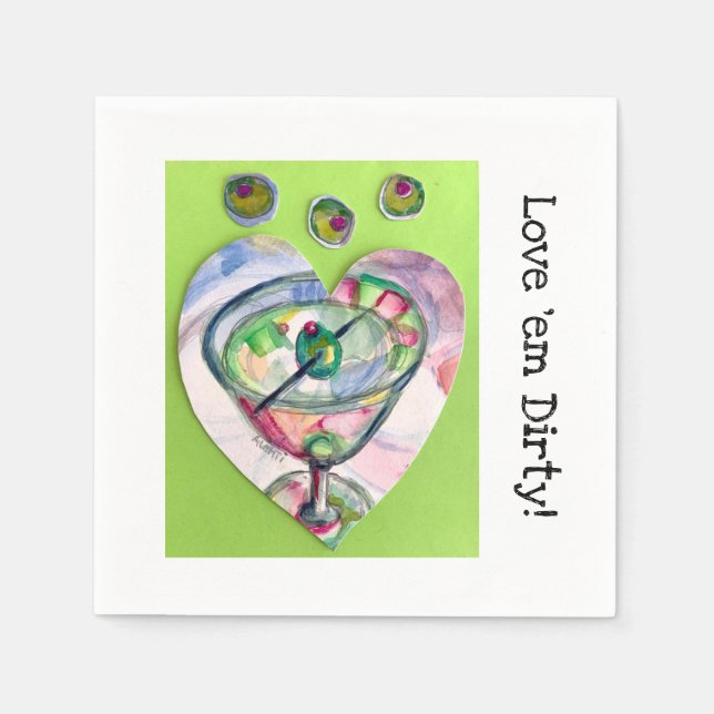 Martini Cocktail Napkins (Front)