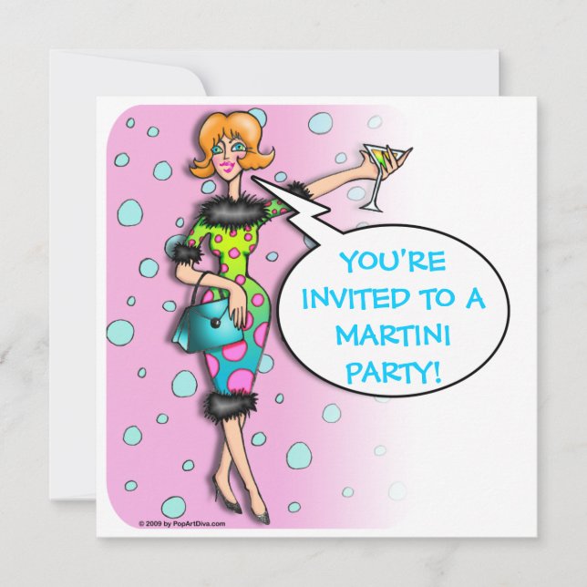Martini - Cocktail Party Invitation (Front)