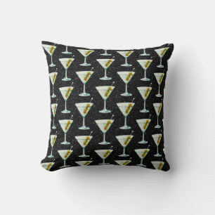 Martini Cocktail Pattern Cushion