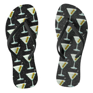 Martini Cocktail Pattern Jandals
