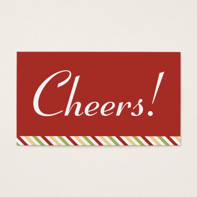 Martini cocktail red holiday party drink ticket (Front)