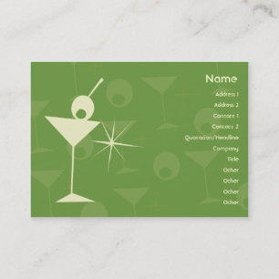 Martini Dazzle - Chubby Business Card