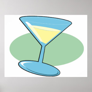 Martini Drink In A Glass Poster