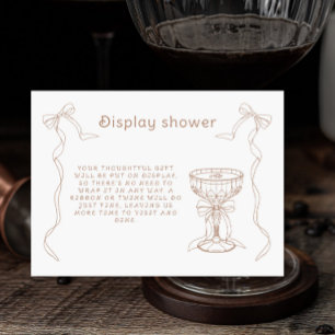 Martini Espresso Bridal Display Shower Enclosure Card