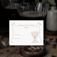 Martini Espresso How many bows Bridal game