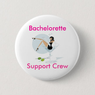 martini_girl, Bachelorette, Support Crew 6 Cm Round Badge