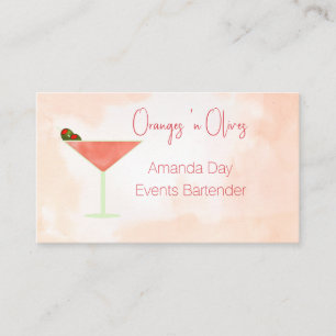 Martini Glass Business Card