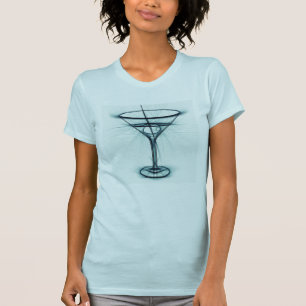 Martini Glass Sketch T-Shirt