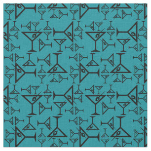 Martini Glasses Retro Cocktail Fabric CUSTOM COLOR