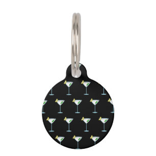 Martini Lovers Cocktail Glass Bartender Alcohol Pet Tag