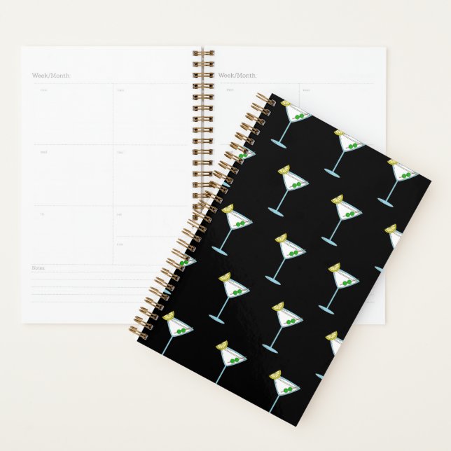 Martini Lovers Cocktail Glass Bartender Alcohol Planner (Display)