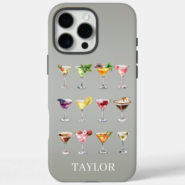 Martini Madness Monogrammed Case-Mate iPhone Case (Back)