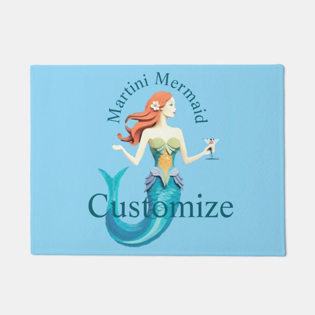 Martini Mermaid Thunder_Cove Doormat (Front)