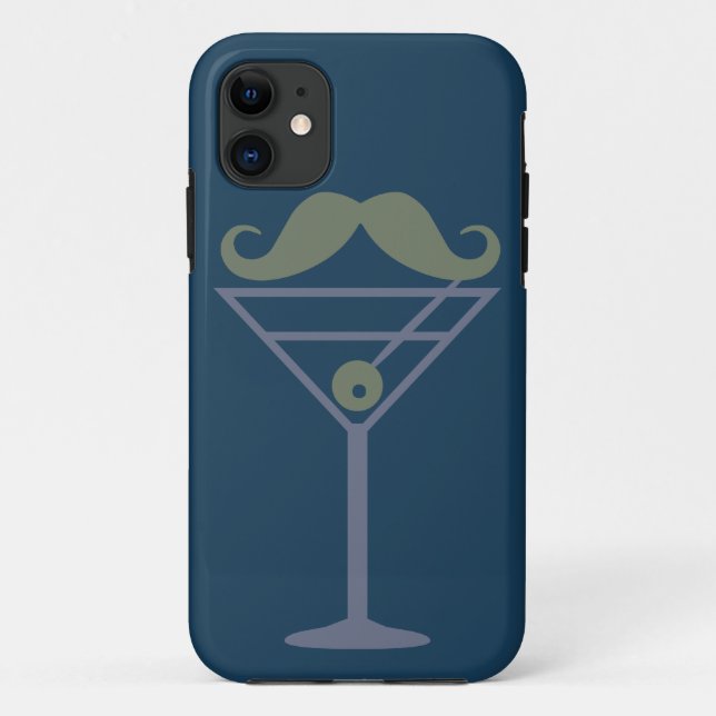 Martini Moustache custom iPhone case (Back)