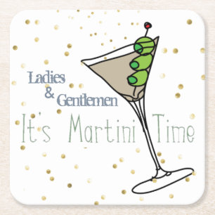 Martini O'Clock Paper Coasters