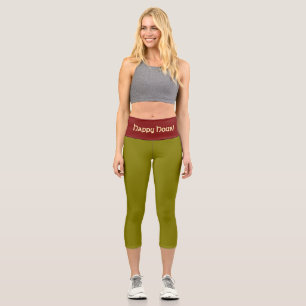 "MARTINI OLIVE" Custom High-Waisted Capri Pants