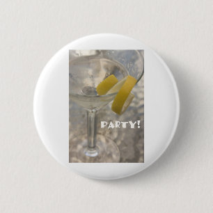 MARTINI PARTY! 6 CM ROUND BADGE