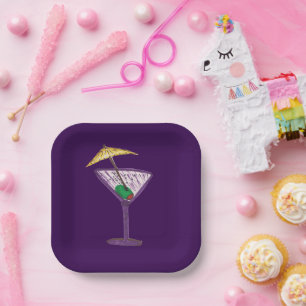 Martini Party Paper Plate