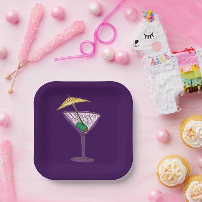 Martini Party Paper Plate (Party)
