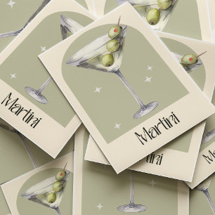 Martini Print   Bar Decor Cocktail Poster