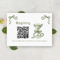 Martini QR code bridal shower registry