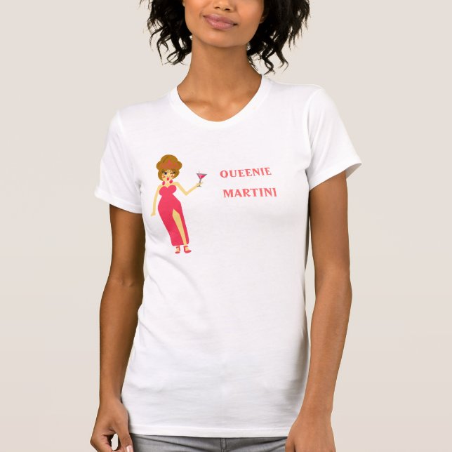Martini Queen- White Tshirt (Front)