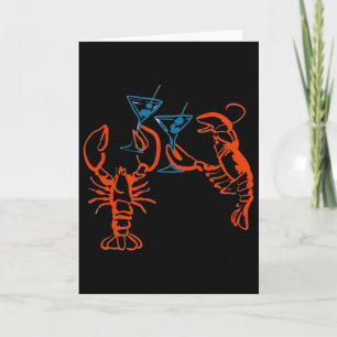 Martini Red Lobster Italian Food Aesthetic Summer  Card