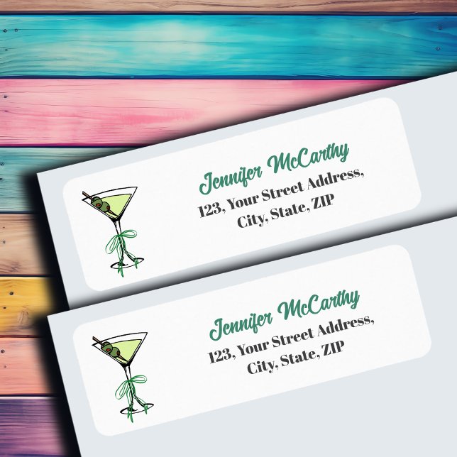 Martini Return Address Label (Creator Uploaded)