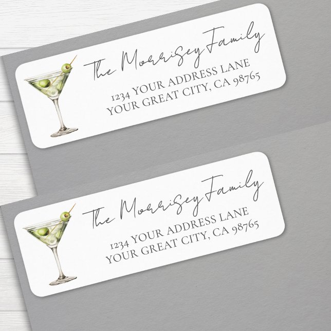 Martini Return Address Label (Martini Return Address Label)