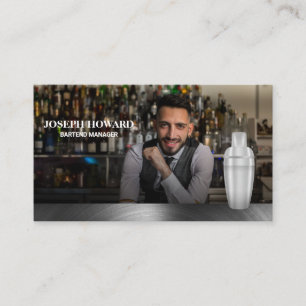 Martini Shaker   Bartender Business Card