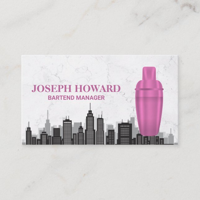 Martini Shaker | City Business Card (Front)