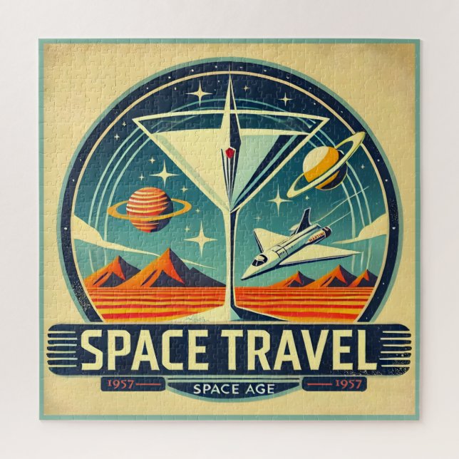 Martini Space Travel 1957 New Worlds Logo Jigsaw Puzzle (Vertical)
