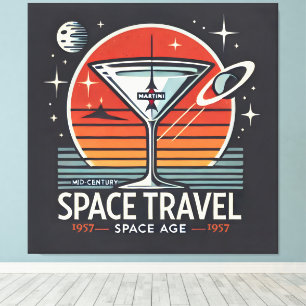Martini Space Travel 1957 Space Age Logo Canvas Print
