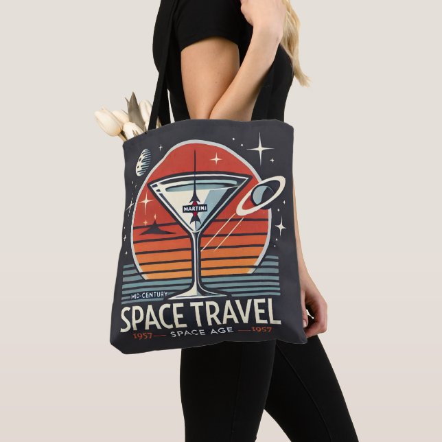 Martini Space Travel 1957 Space Age Logo  Tote Bag (Close Up)