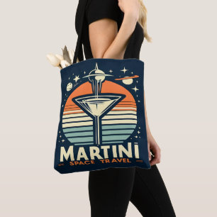 Martini Space Travel Lift Off Logo Tote Bag