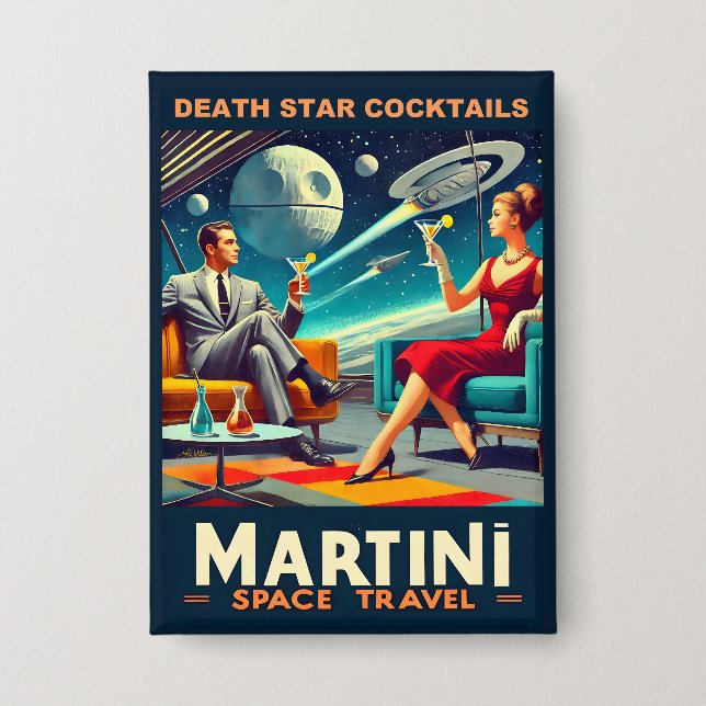 Martini Space Travel Posters Death Star Cocktails (Front)