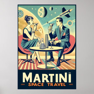 Martini Space Travel Posters Flight Crew