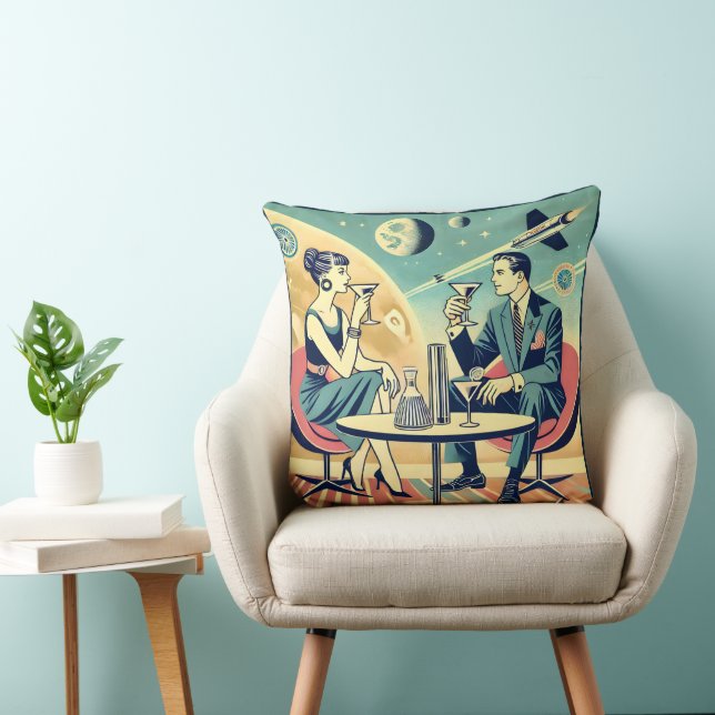 Martini Space Travel Posters Flight Crew Cushion (Chair)