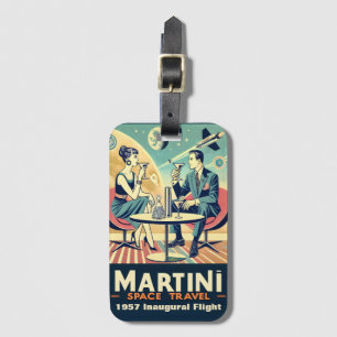 Martini Space Travel Posters Flight Crew  Luggage Tag