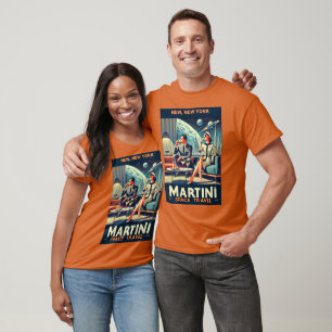 Martini Space Travel Posters New, New York T-Shirt